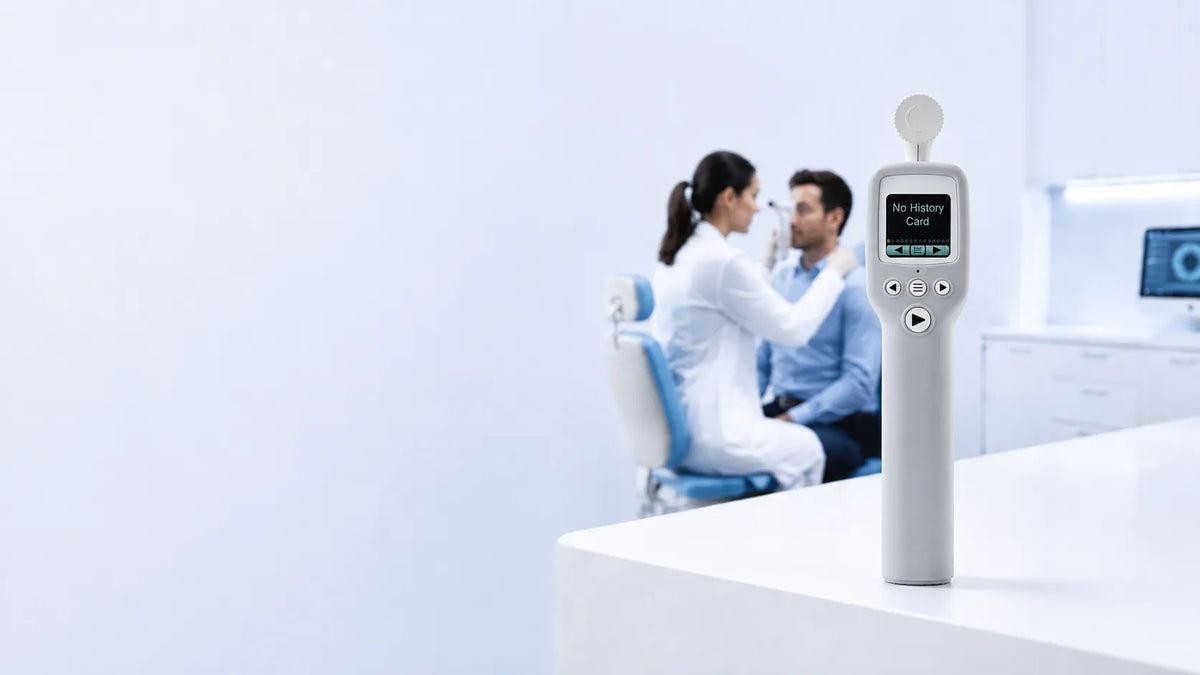 DrTono Tenso Pro rebound tonometer demonstration.